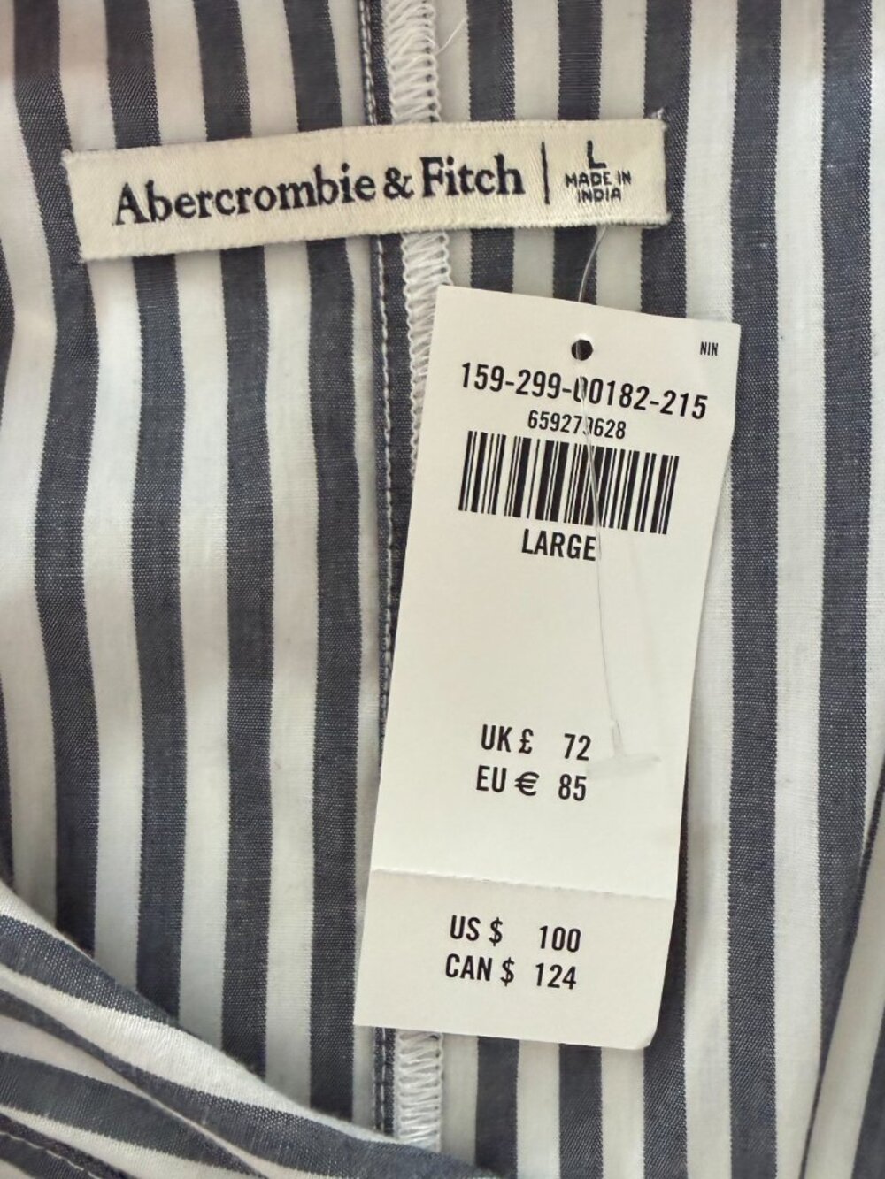 Abercrombie & Fitch Short-Sleeve Midi Shirt Dress - Picture 4 of 4